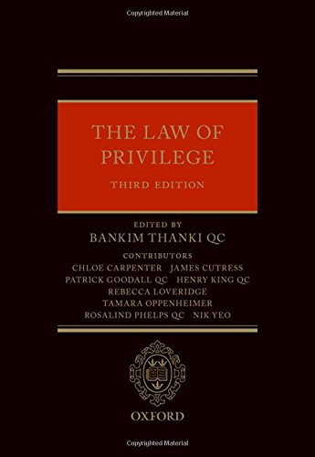 The Law Of Privilege.