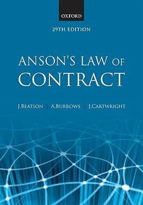 Anson's Law Of Contract.