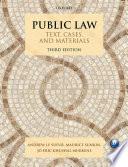 Public Law: Text, Cases, And Materials.