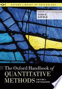 The Oxford Handbook Of Quantitative Methods, Volume 1.