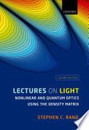 Lectures On Light.