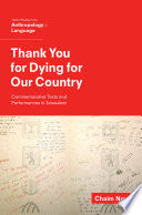 Thank You For Dying For Our Country: Commemorative Texts And Performances In Jerusalem (oxf Studies In Anthropology Of Language).