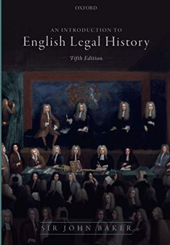 Introduction To English Legal History.