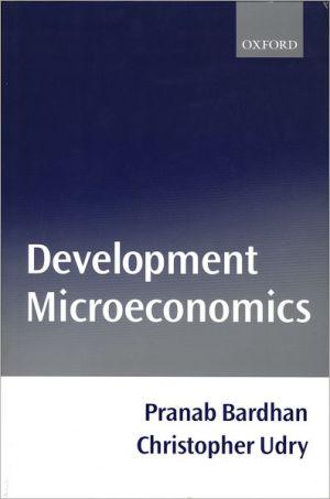 Development Microeconomics.